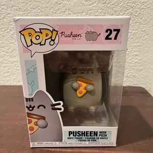 Pusheen with pizza regular size